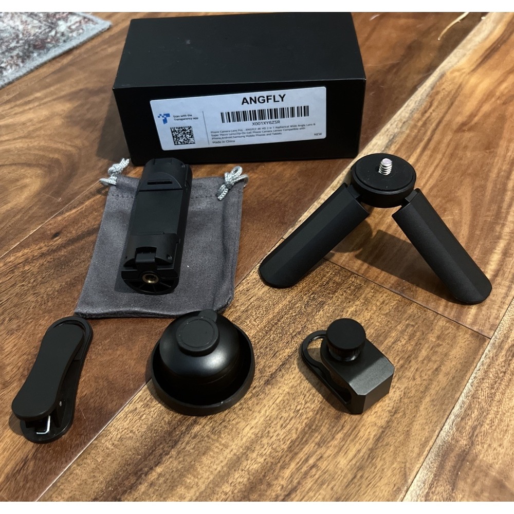 Angfly Universal Aspherical Wide Angle/Macro Camera Lens With Tri-POD & More